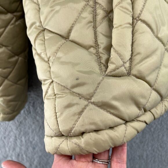 CX Diamond Quilted Fleece Lined Nylon Puffer Jacket Green - Picture 13 of 15